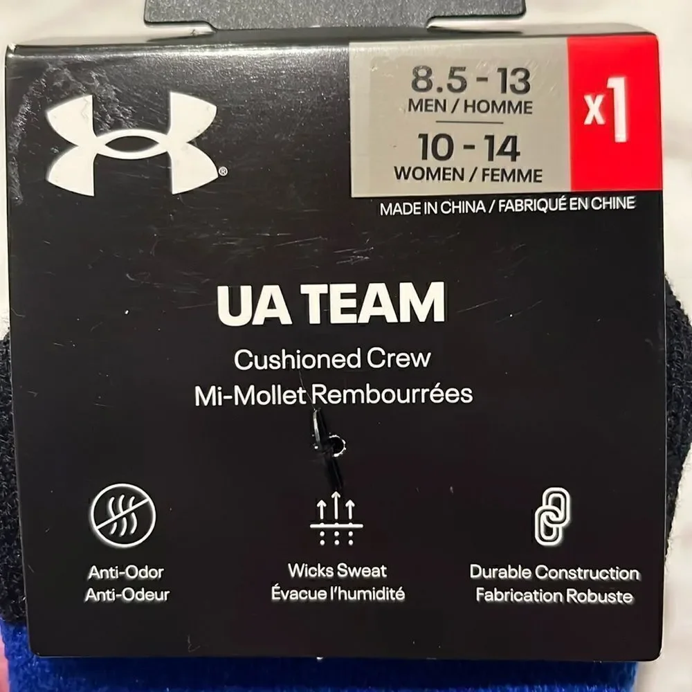 UNISEX UA TEAM CUSHIONED CREW SOCKS